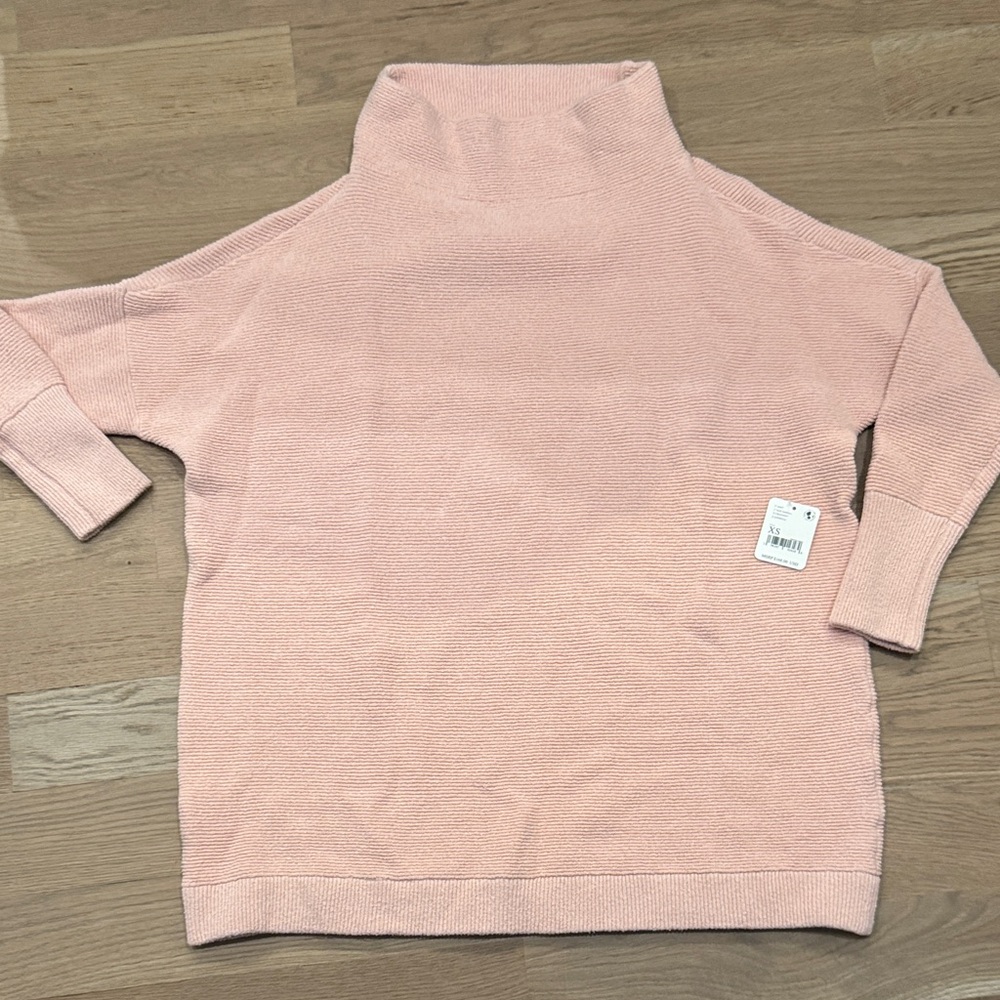 Free People Pink Turtleneck Sweater XS NWT